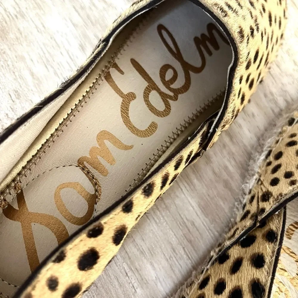 Sam‎ Edelman Kesia Espadrilles in Leopard with Jute Soles Size 6 NWOB